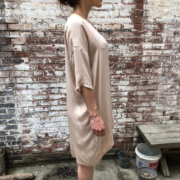 New NWT REVISITED silk smock DRESS shirt dress - Picture 5 of 8